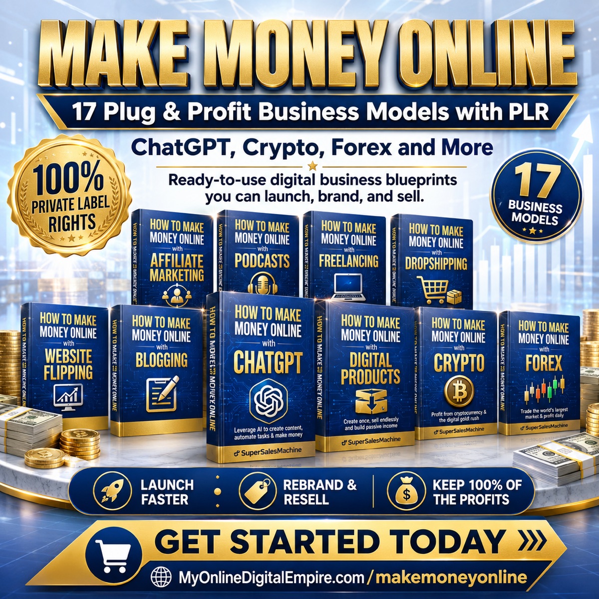 Make Money Online 17 plug and profit business models with PLR